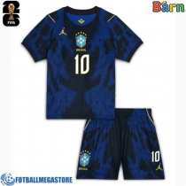 Fotballdrakt Barn Brasil Vinicius Junior #10 Bortedraktsett VM 2026 Kortermet (+ Korte bukser)